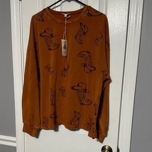 Rust Easel Cowboy print